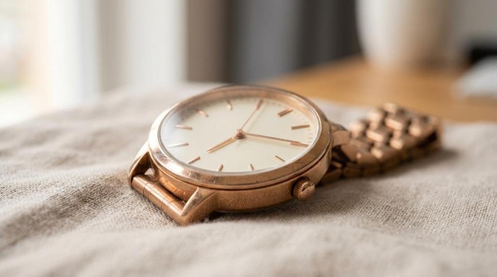 Nakoda Arloji, Jam Tangan Preloved Wanita Rose Gold Elegan Modern